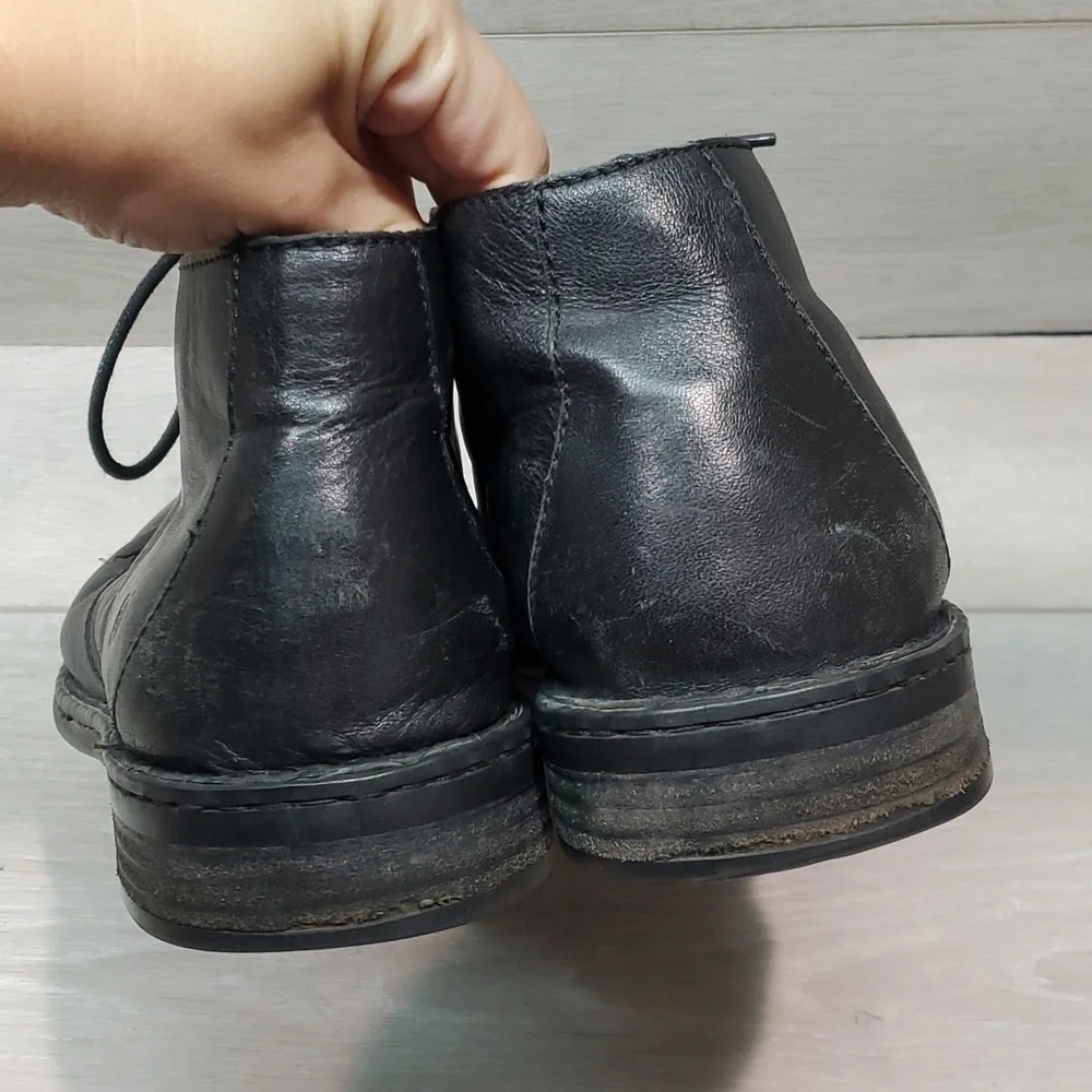 Born Mens Ankle High Top Lace Up Leather Boots shoes sz 11M